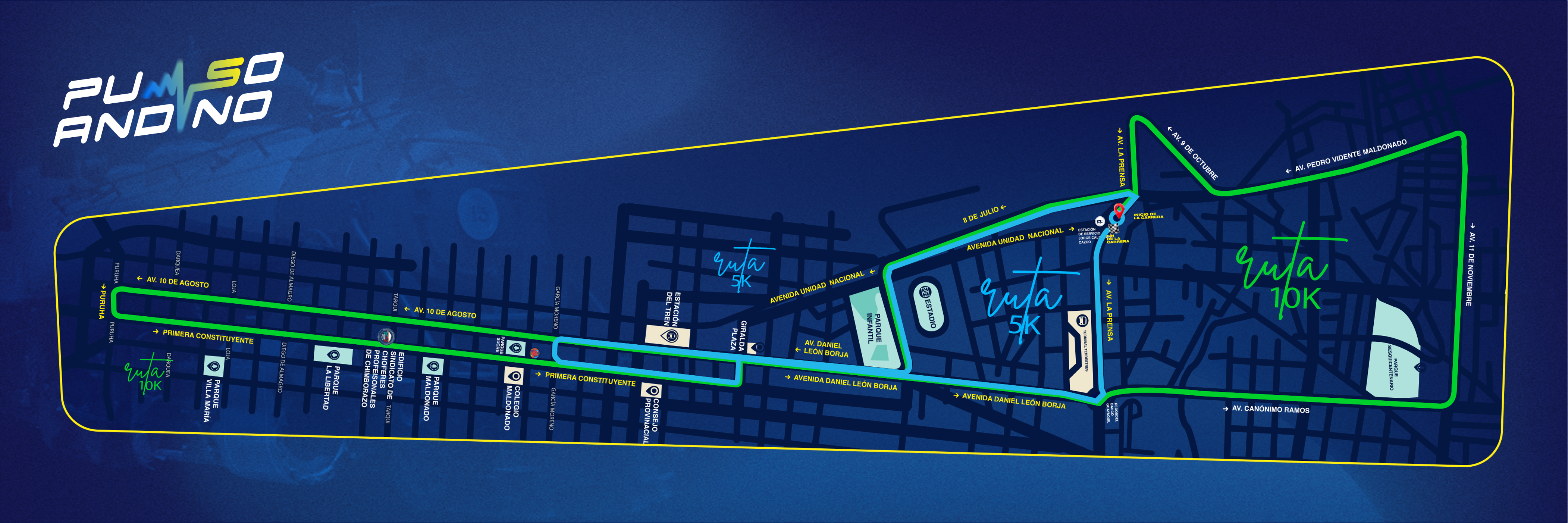 Mapa de rutas 5K y 10K
